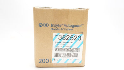 BD 382523 Insyte Autoguard BC Shielded I.V. Cath. 22Ga x 1.0in - Box of 200 (x)